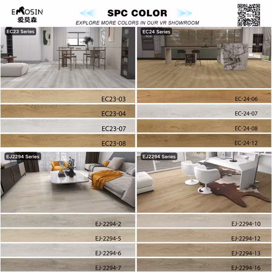 Crystal Matt Wooden Texture Eir Lvt/PVC/Lvp/Rvp/Spc Regid Core Vinyl Plank Flooring