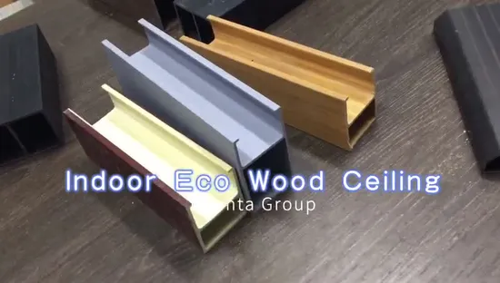 Panneaux de plafond en bois modernes de PVC de tuiles de plafond de WPC pour la décoration intérieure